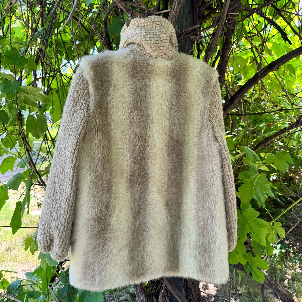 Vintage 70’s / 80’s faux fur and knit teddy jacket - Picture 6 of 7